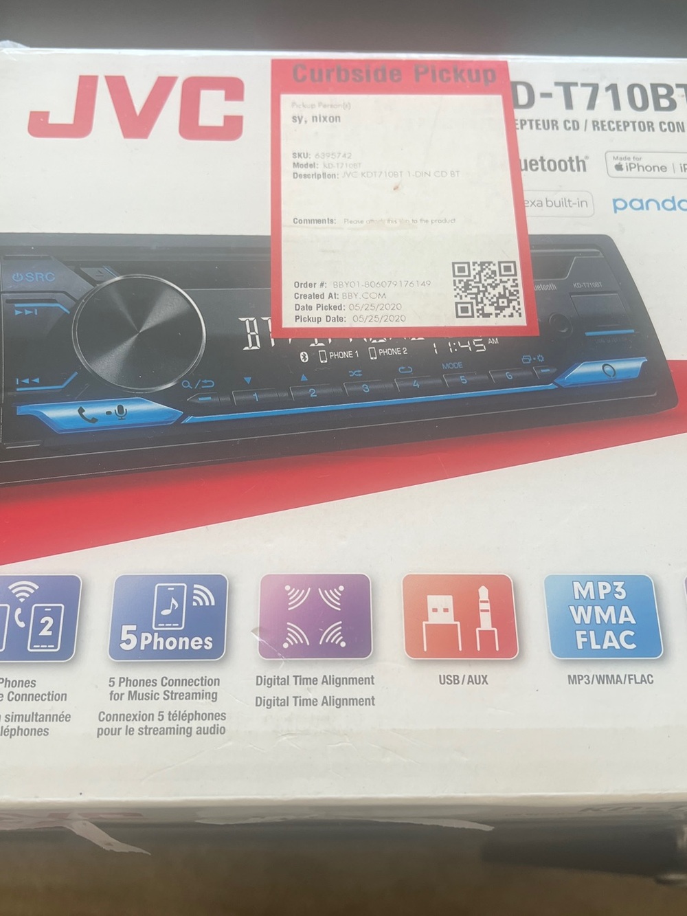 Black Car Stereo Receiver with Bluetooth (Single DIN) Brand New still Sealed